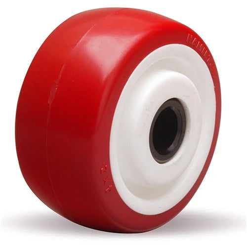 Hamilton 4" x 2" Poly-Tech Polyurethane Wheel, 500 lbs Capacity - 95A on Polypropylene, 3/4" Delrin Bearing Hamilton