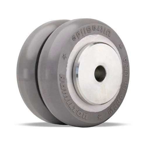 Hamilton W-420-SWC95-1/2 UltraGlide Caster - Twin-Wheel Polyurethane & Aluminum, 4" Diameter - Durable Industrial Mobility Hamilton