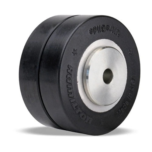 Hamilton 4" x 2" Twin Wheel Caster, 1200lb Capacity, Polyurethane Tread, Sealed Ball Bearings (W-420-SWF70D-1/2) Hamilton