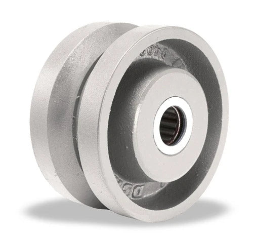 Hamilton W-421-HVB-1/2 High-Temperature V-Grooved Wheel - 4" Diameter, 750F Heat Resistant, Precision Ball Bearing for Industrial Use Hamilton