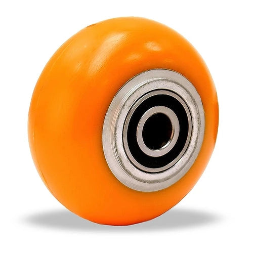 Hamilton Ergo-Tech 4-inch Aluminum Wheel with 450 lbs Load Capacity - Durable 87A Polyurethane, 2" Wide, 2 3/16" Hub, 1/2" Precision Ball Bearing Hamilton