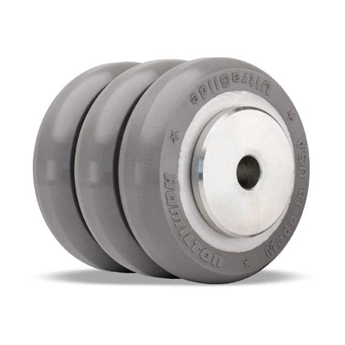Hamilton UltraGlide Triple-Wheel Caster W-430-SWC95-3/4 - 4" Polyurethane Crown Tread, 3" Wide, Aluminum Core, 3/4" Precision Bearing Hamilton
