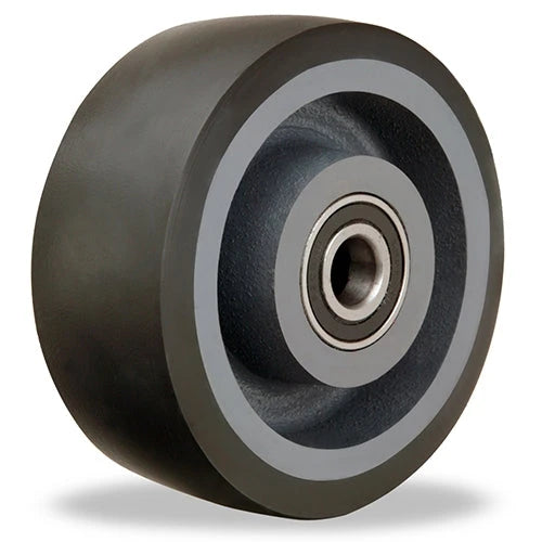 Hamilton W-520-DB70-1/2 Duralast XC70 Polyurethane (70D) Wheel - 5" x 2" Cast Iron Core with 1/2" Precision Ball Bearing Hamilton