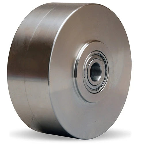 5" x 2" Hamilton Stainless Steel Caster Wheel with 3/4" Plain Bore, 900 lb Capacity Hamilton