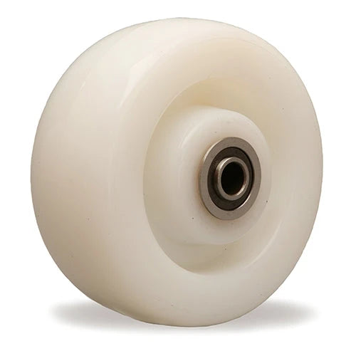 Hamilton White Nylon Wheel - 5" x 2" | 1/2" Stainless Steel Bearing | Industrial Grade Hamilton