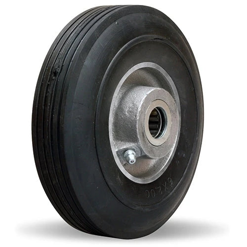 Hamilton Super-Flex Rubber Wheel 6-inch Diameter, 2-inch Width, 300 lbs Load Capacity, 60A, 2 1/4-inch Hub, 3/4-inch Bearing - Aluminum Core Hamilton