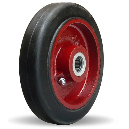Hamilton W-615-R-5/8 Mold-on Rubber on Cast Iron Wheel - 6" Diameter, 1 1/2" Width, Smooth & Durable for Industrial Use Hamilton
