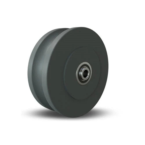 Hamilton U-Grooved Nylast Wheel 6"x2" - Precision Ball Bearing for 1 1/4" Track - Durable Industrial Wheel W-620-125-NYUB-1/2 Hamilton