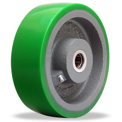 Hamilton Duralast Polyurethane Wheel - 1200 lbs Load Capacity, 6"x2", Cast Iron, 95A, 2 1/4" Hub Length, 3/4" Roller Bearing Hamilton