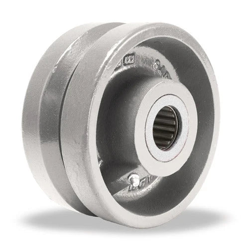 Hamilton V-Grooved Metal Wheel 6"x2" W-620-HVB-1/2 - High-Temperature Resistant up to 750F with Precision Ball Bearing for Industrial Use Hamilton