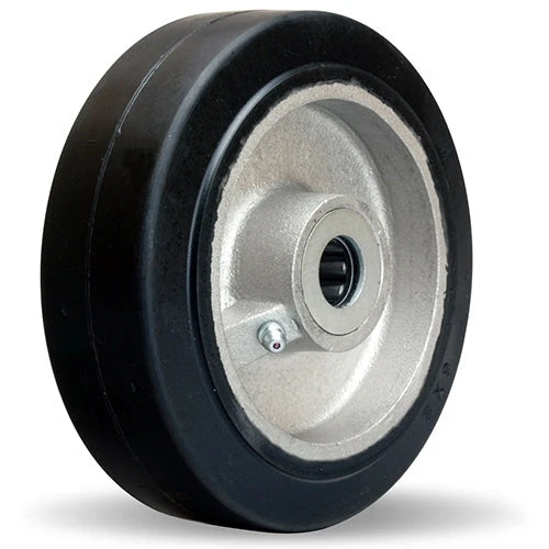 Hamilton 6" Moldon Neoprene Rubber Wheel on Aluminum Core - 410 lbs. Load Capacity Hamilton