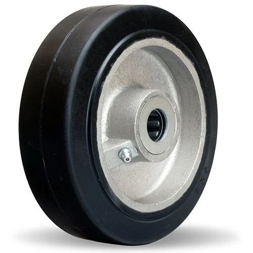 Hamilton Moldon Rubber on Aluminum Core 6x2 Wheel with 1" Straight Roller Bearing - 410 lbs. Load Capacity - Fast Shipping Hamilton