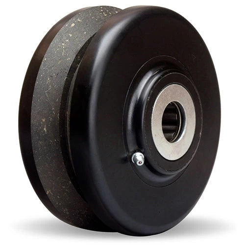 Hamilton 6" Diameter V-Grooved Plastex Phenolic Wheel - 1120 lbs Load Capacity, 2 1/2" Face, 3 1/4" Hub Length with 1" Straight Roller Bearing Hamilton