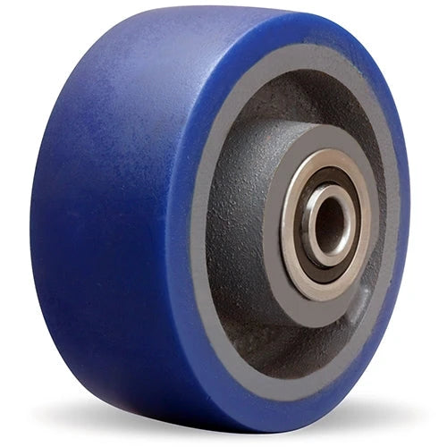 Hamilton W-625-SPT-1 Ergo-Glide Polyurethane Wheel - 6" x 2 1/2" Cast Iron Core with Precision Tapered Roller Bearing for Industrial Material Handling Hamilton