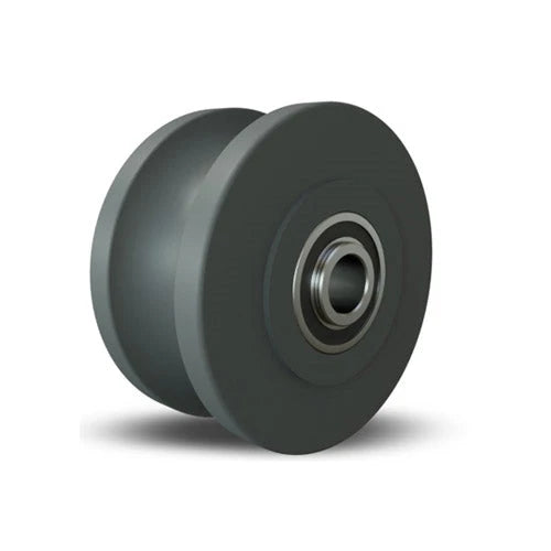 Hamilton U-Grooved Nylast Wheel W-630-125-NYUB-3/4 - 6” Diameter, 3" Face, 3 1/4" Hub Length, 3/4" Precision Ball Bearing for 1 1/4" Track Diameter - Ideal for Industrial Mobility Hamilton