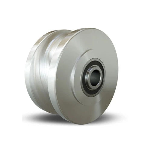 Hamilton U-Grooved Wheel 6"x3" Stainless Steel - Precision Ball Bearing for 1 1/4" Track - W-630-125-SSUB-1 Hamilton