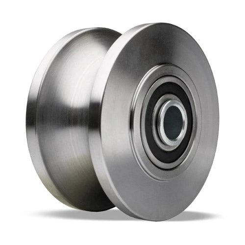 Hamilton U-Grooved Steel Wheel 6" x 3" - W-630-200-FUB-3/4 with Precision Ball Bearing for Guided Motion - Durable 1045 Steel Construction for Industrial Use Hamilton
