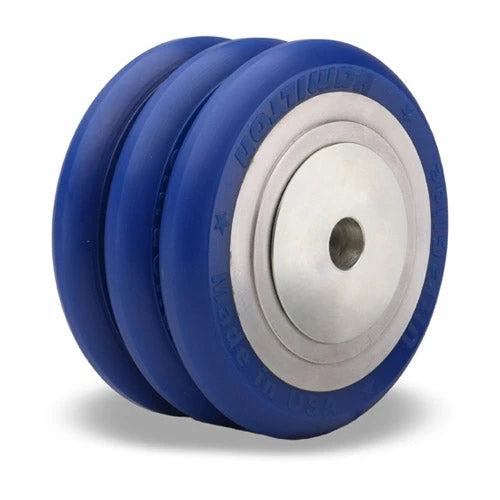 Hamilton W-630-SWC85-3/4 Triple-Wheel UltraGlide Caster - 6" Polyurethane on Aluminum, Precision Ball Bearing, Heavy-Duty Mobility Solution Hamilton