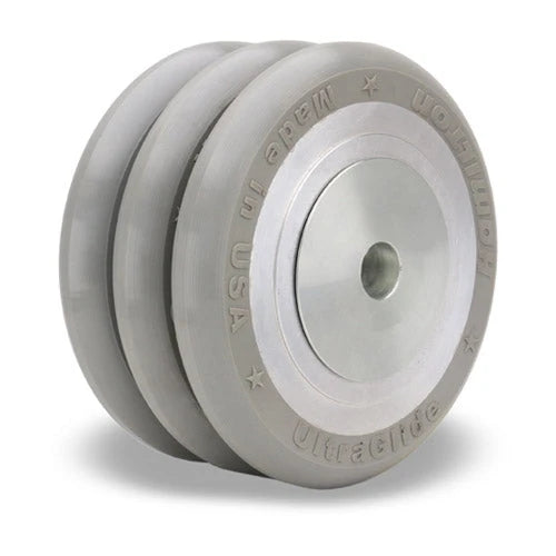 Hamilton UltraGlide Triple-Wheel Caster W-630-SWC95-1-1/4 - Polyurethane Crown Tread, 6" Dia x 3" W, Precision Bearings Hamilton
