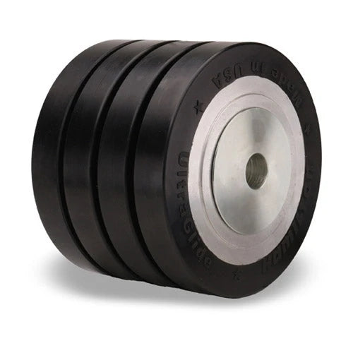 Heavy Duty Casters | Hamilton Quad-Wheel UltraGlide (70D) | 6" x 4" Flat Tread | 3850 lb Capacity Hamilton