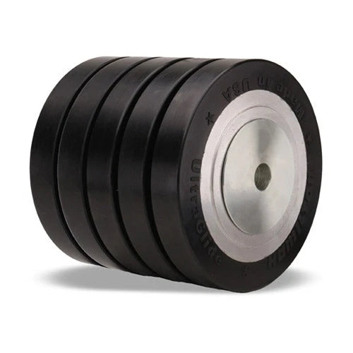 Hamilton UltraGlide 6-inch 5-Wheel Polyurethane (70D) on Aluminum Core - 5100 lbs Load Capacity, 5" Wide, 5 5/8" Hub, 1 1/4" Bearing Hamilton