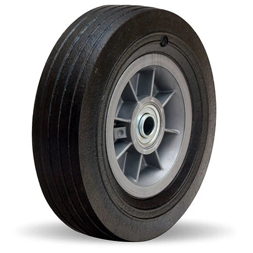 Hamilton 8 Inch Rubber Wheel with Polypropylene Core - 450 lbs Capacity, Ace-Tuf (75A) 8"x2.5" Light Duty Wheel, 5/8" Ball Bearing, 2 1/2" Offset Hub Length Hamilton
