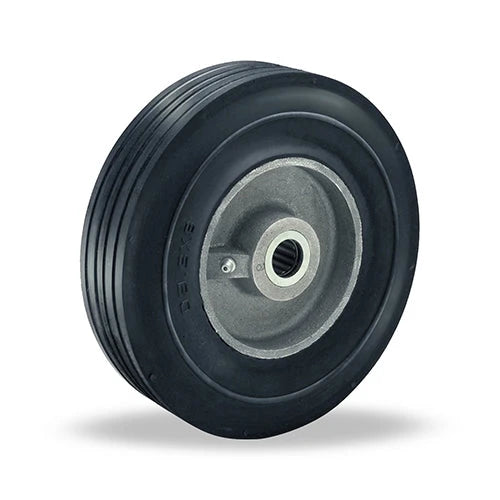 Hamilton 8" Super-Flex Rubber on Aluminum Caster Wheel - 500 lbs Capacity, 1-7/8" Wide, 2-1/4" Hub, 5/8" Bearing Hamilton