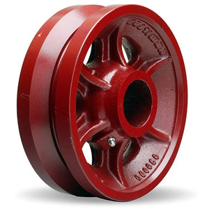 Hamilton 8" V-Grooved Metal Industrial Replacement Wheel – 2500 lb