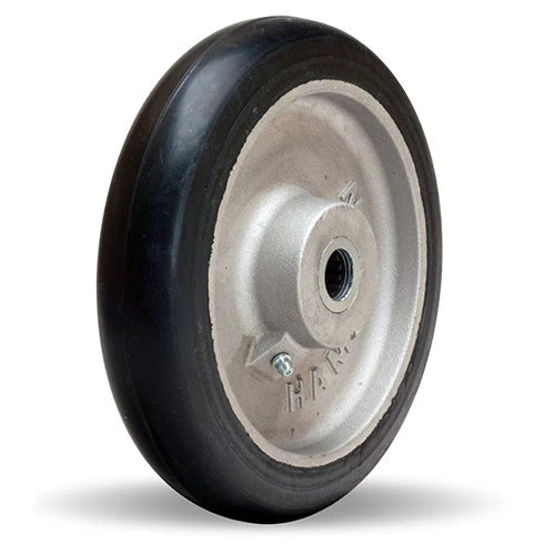 Hamilton 8" x 1 5/8" Rubber Wheel on Aluminum Core with 350 lbs. Load Capacity - 3/4" Bearing Hamilton