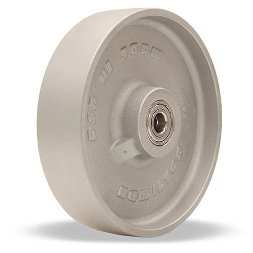 High-Temperature Stainless Steel Metal Wheel - W-820-HMB-1/2 - 8" Diameter x 2" Wide x 2 1/2" Hub - Up to 750F - Precision Ball Bearings Hamilton