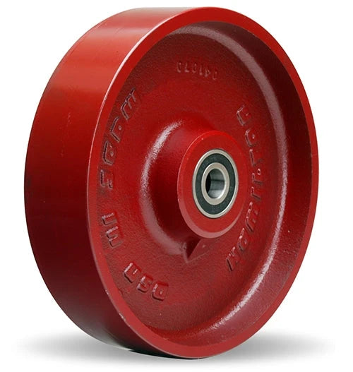 8" x 2" Hamilton Caster Metal Wheel with 1/2" Precision Ball Bearing, 2,500 lb Capacity Hamilton