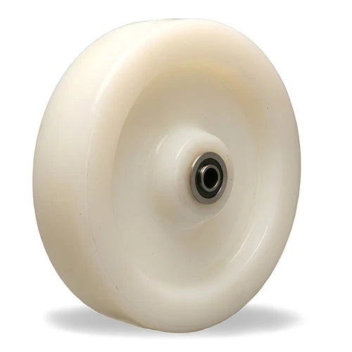 Hamilton W-820-WNB-1/2 White Nylon Wheel - 8" Diameter, 2" Width, Durable Industrial & Commercial Use Wheel with Sealed Precision Ball Bearings Hamilton