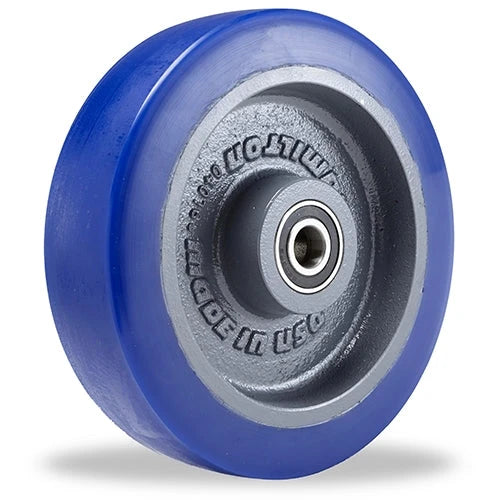Hamilton Ergo-Glide XT Wheel, 8-inch Diameter, 2-inch Width, Polyurethane on Cast Iron, 1650 lbs Capacity, 1/2-inch Precision Ball Bearing, 2 1/2-inch Hub - Durable Industrial Wheel Hamilton