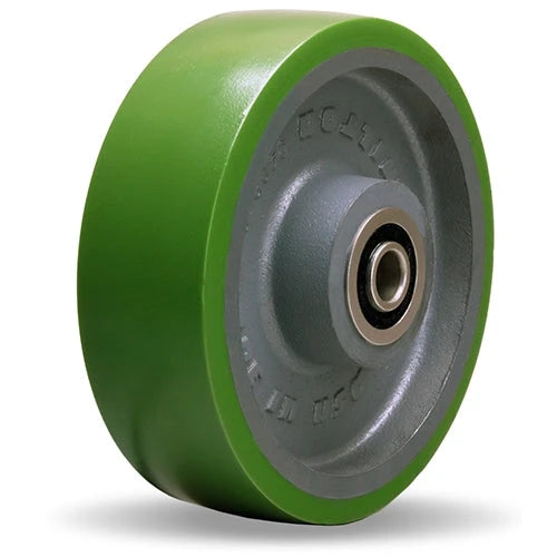 Heavy-Duty Hamilton Duralast Polyurethane Caster - Load Capacity: 2000 lbs - Cast Iron Wheel - 8" Diameter x 2 1/2" Wide Hamilton