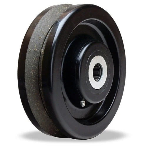 Hamilton 8-inch Diameter V-Grooved Plastex Phenolic Wheel - 1250 lbs Capacity, 2 1/2-inch Face, 3 1/4-inch Hub Length with 1-inch Straight Roller Bearing, Model W-825-PV-1 Hamilton