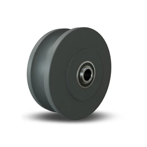 Hamilton U-Grooved Nylast Wheel W-830-150-NYUB-3/4 - 8” Diameter, 3" Face, 3 1/4" Hub Length, 3/4" Precision Ball Bearing - High-Performance Industrial Mobility for 1 1/2" Track Diameter Hamilton