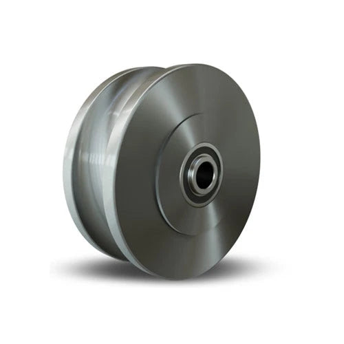 Hamilton U-Grooved Steel Wheel 8" Dia x 3" Face W-830-175-FUB-1 - Precision Ball Bearing for Industrial Tracks - Durable 1045 Steel Hamilton