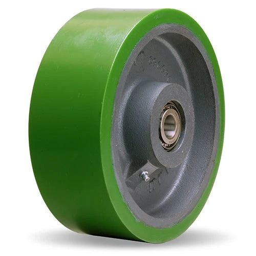 Hamilton W-830-DT-1-1/4 Duralast Wheel - 8" Polyurethane on Cast Iron with Precision Roller Bearing for Industrial Use Hamilton
