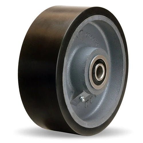 Hamilton Duralast XC70 Polyurethane (70D) Cast Iron Wheel 8"x3" - W-830-DT70-1-1/4 with Tapered Bearing Hamilton