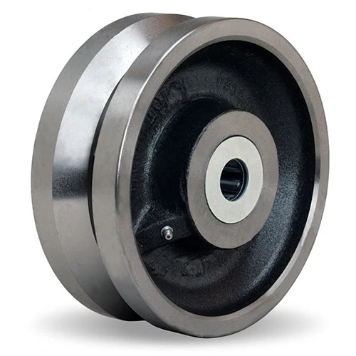 Hamilton 8" V-Grooved Forged Steel Wheel with 5000 lbs. Load Capacity and 1" Precision Ball Bearing Hamilton
