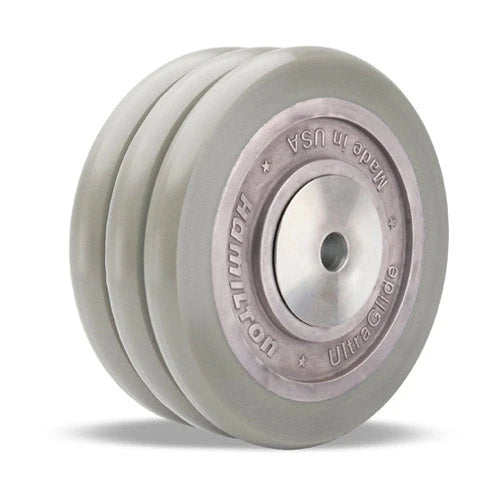 Hamilton W-830-SWC95-1-1/4 UltraGlide Caster - Triple-Wheel, 8" Polyurethane Crown Tread on Aluminum Core Hamilton