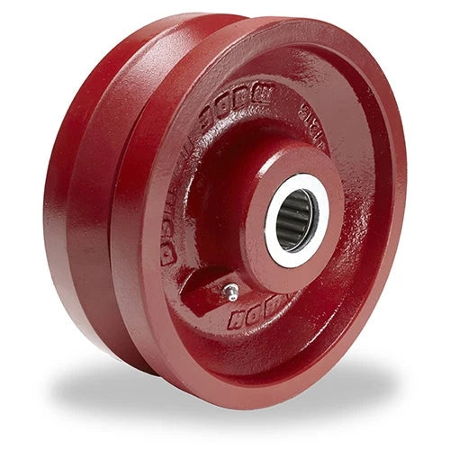 Hamilton 8" V-Grooved Metal Wheel with 1" Precision Ball Bearing - 3000 lbs. Load Capacity Hamilton