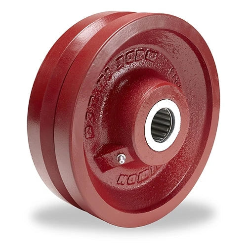 Hamilton 8" V-Grooved Metal Wheel with 1-1/4" Precision Tapered Bearing - 3000 lbs. Load Capacity Hamilton
