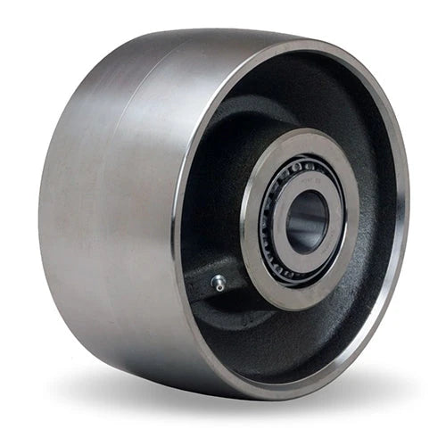 8" x 4" Hamilton Forged Steel Caster Wheel with 2 7/16" Plain Bore, 17,000 lbs Capacity Hamilton