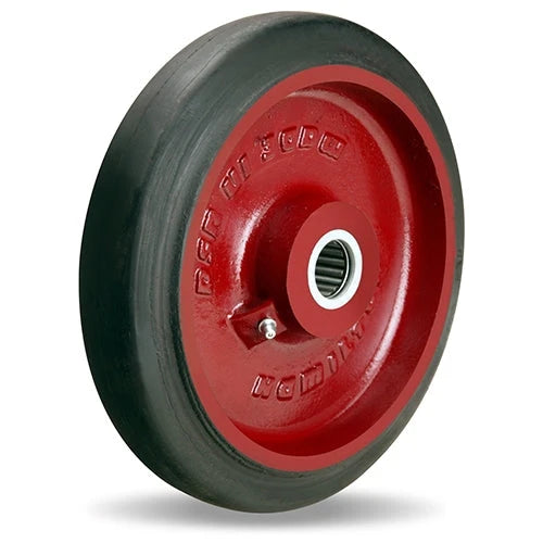 Hamilton Mold-on Rubber (70A) on Cast Iron Wheel W-920-RT-3/4 - 9” Diameter, 2" Wide, 2 1/4" Hub Length with 3/4" Precision Tapered Roller Bearing for Industrial Applications Hamilton