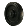 WC2054BC 5 X 1 1/4 inch Black TPU A98 Crown Tread Wheel - Durable Polypropylene Light/Medium Duty Wheel with 5/16 inch Bushing CasterHQ