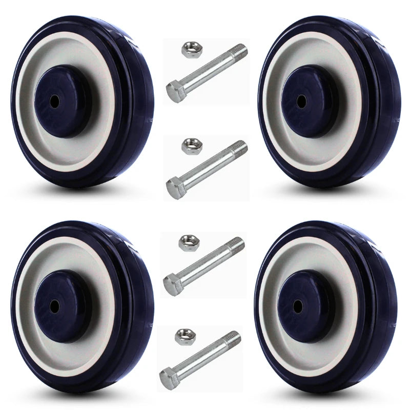 Shopping Cart Replacement Wheels and Axles - 4-Pack | OEM Quality Easy Install CasterHQ