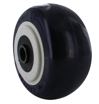 4 Inch x 2 Inch Blue/Tan TPU Crown Tread Wheel - 1/2 Inch QuadX Bearings | Medium/Heavy Duty PH Casters