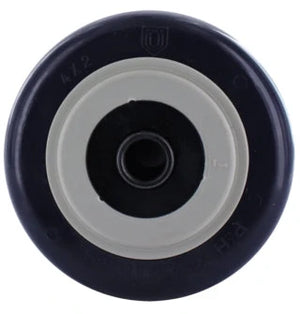 4 Inch x 2 Inch Blue/Tan TPU Crown Tread Wheel - 1/2 Inch QuadX Bearings | Medium/Heavy Duty PH Casters