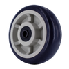 6 Inch x 2 Inch Blue TPU Polyurethane Caster Wheel - 1000 lbs Capacity | QuadX Precision Bearings CasterHQ